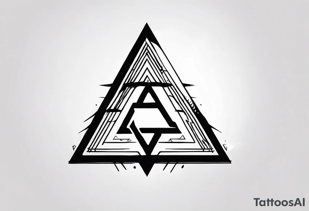 The valknut symbol attached to a wolf. tattoo idea