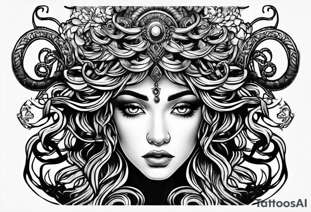 Medusa looking into you tattoo idea