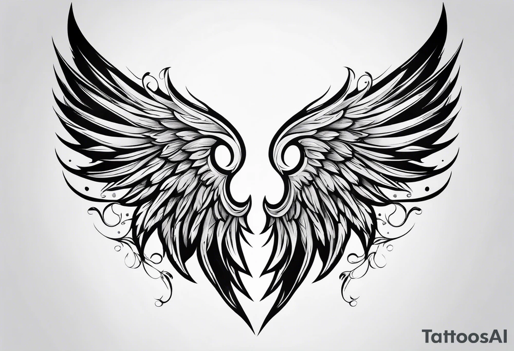 Angel wings tattoo idea