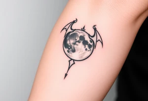 diabolic moon tattoo idea