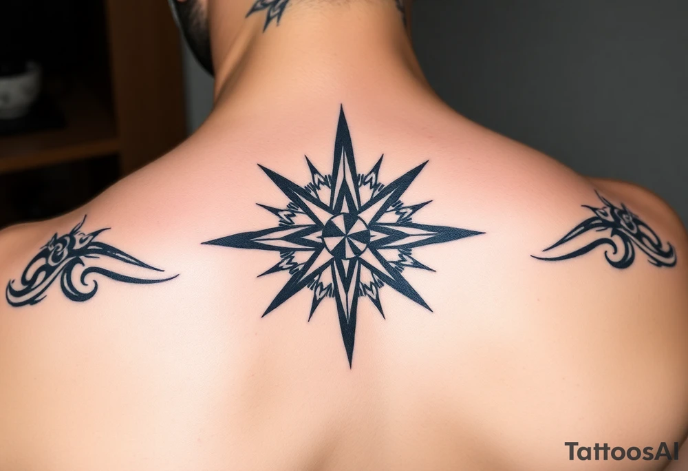 Compass rose tattoo idea