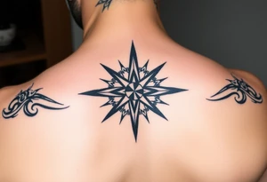 Compass rose tattoo idea