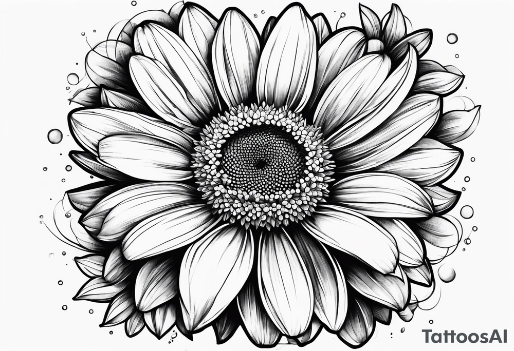 daisy semi colon tattoo idea