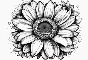 daisy semi colon tattoo idea