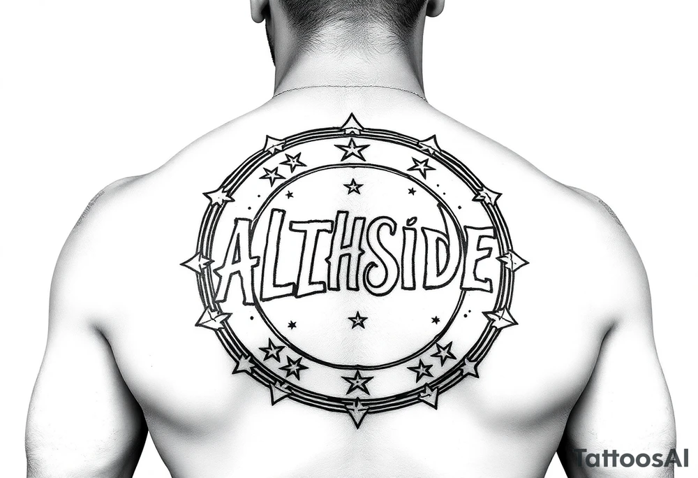 all-star circle saying Southside all-star tattoo idea