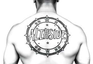 all-star circle saying Southside all-star tattoo idea