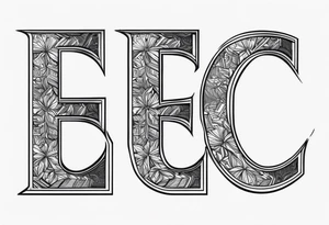 3 letter (FFC) tattoo idea