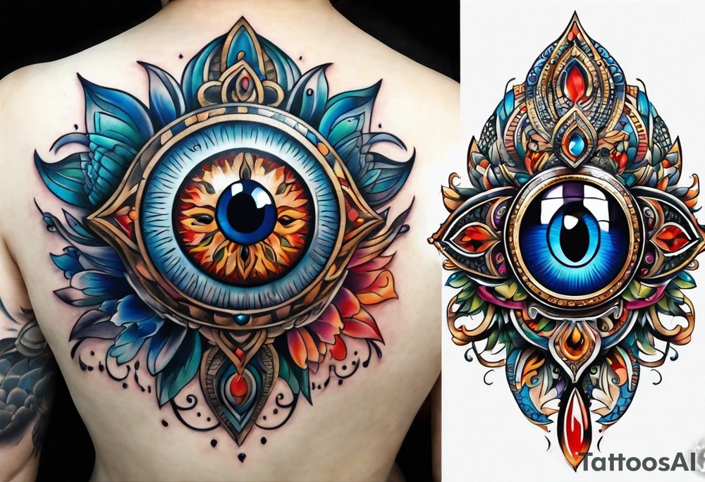 Evil eye tattoo idea