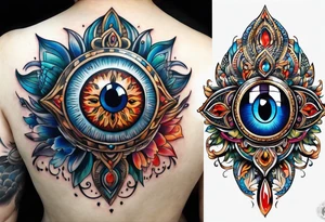Evil eye tattoo idea