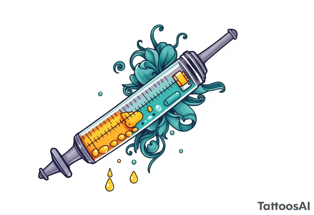 Syringe full of meth super powerful tattoo idea