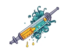 Syringe full of meth super powerful tattoo idea