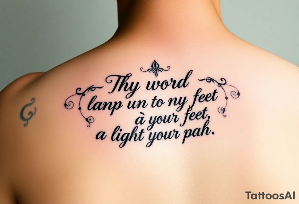 "Thy word is a lamp unto my feet a light unto my path." tattoo idea