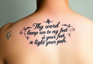 "Thy word is a lamp unto my feet a light unto my path." tattoo idea