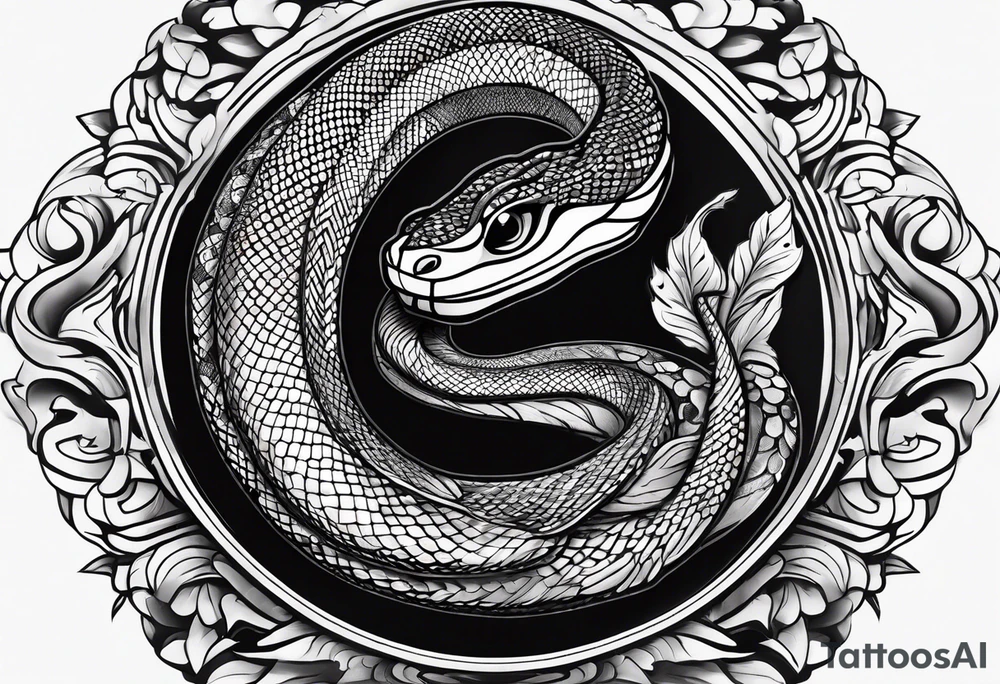 Black snake tattoo idea