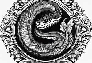Black snake tattoo idea