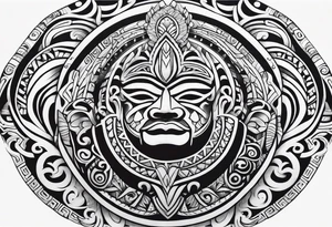 Maori for man arm tattoo idea