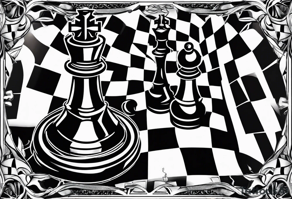 Chess board tattoo idea