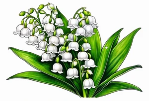 lily of the valley, taxus bacata tattoo idea