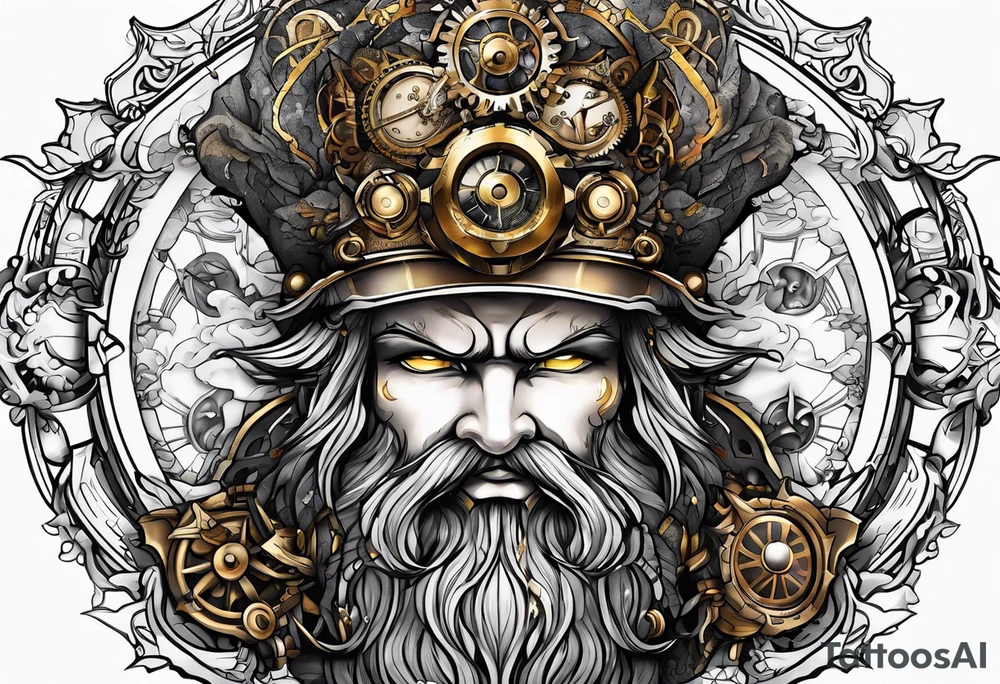 Steampunk zeus tattoo idea