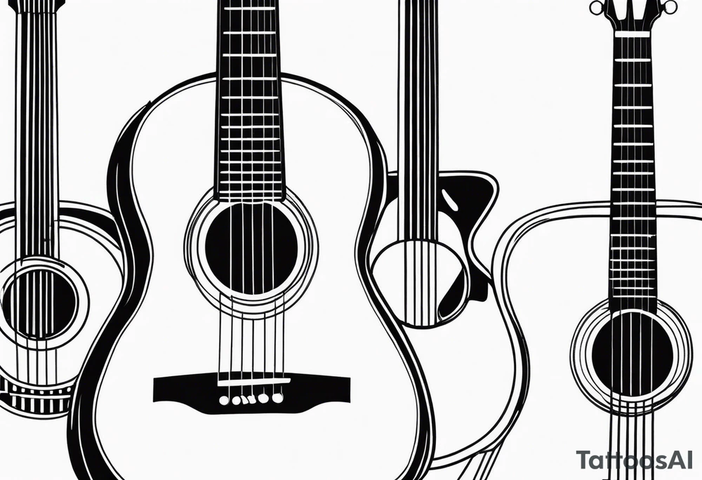 Acoustic Guitar Strings tattoo idea