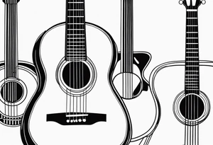 Acoustic Guitar Strings tattoo idea