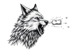 Big bad wolf  blowing a brick house down tattoo idea