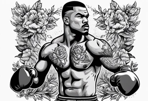 A boxer punching a bush tattoo idea