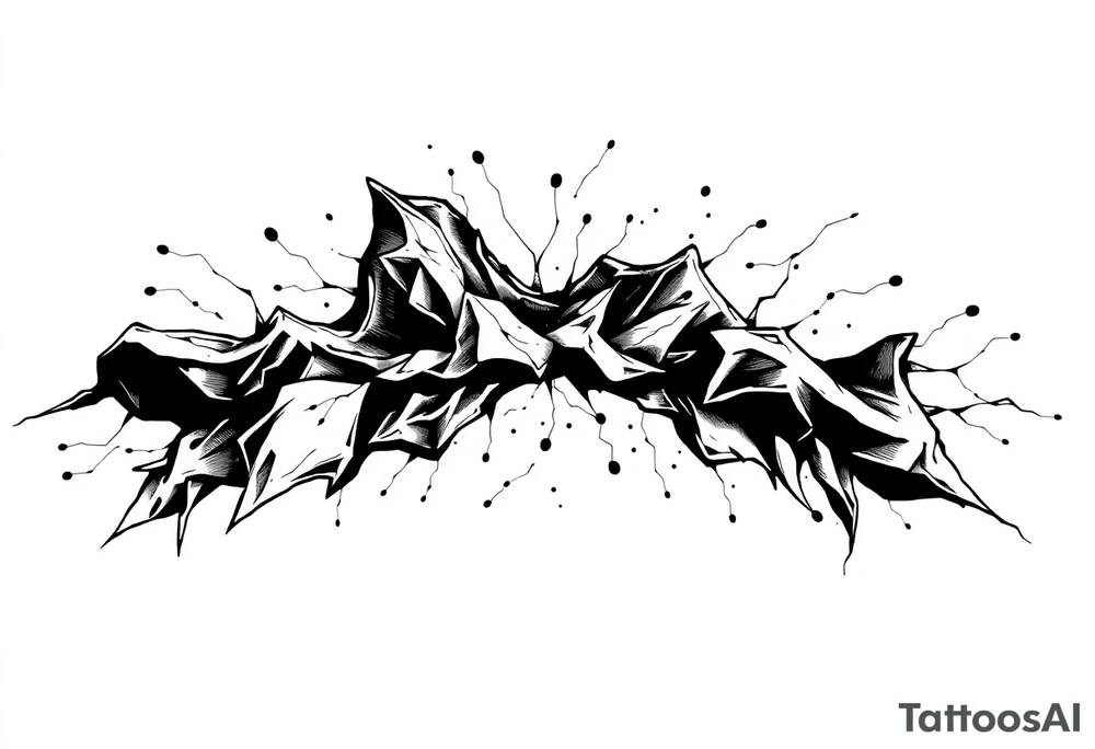 Confusion and pressure in thin lines tattoo idea