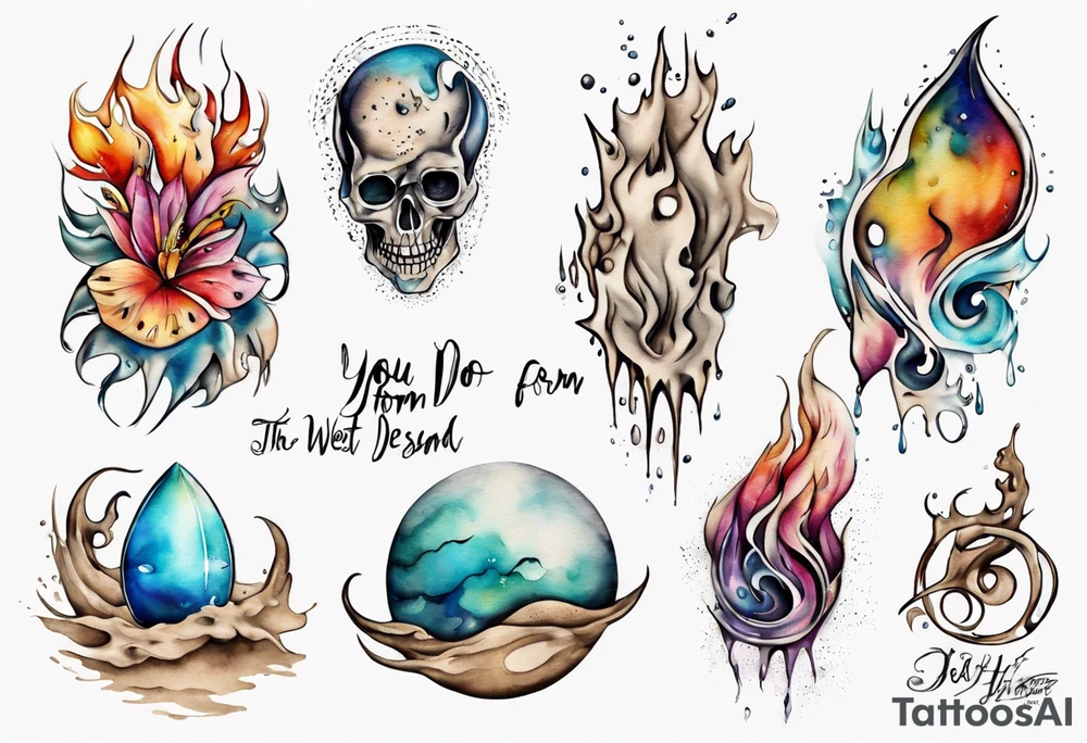 You do not form in the WET SAND but I do tattoo idea