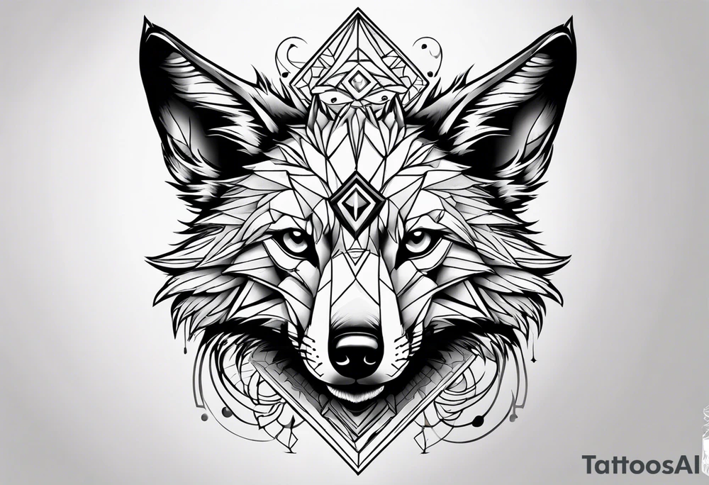 Jackal head tattoo idea