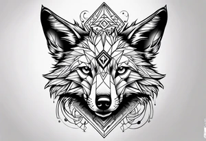 Jackal head tattoo idea