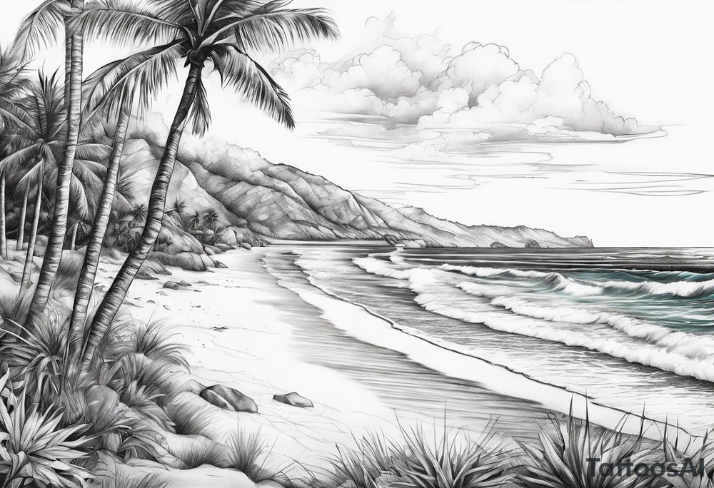 Beach tattoo idea