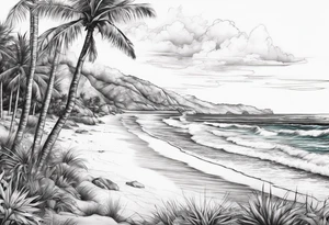 Beach tattoo idea