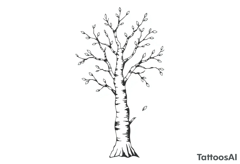 birch tree tattoo idea