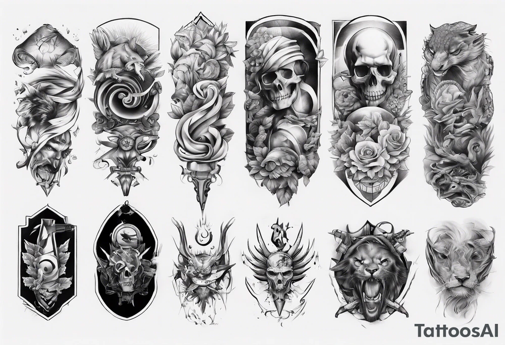 men's sleeve tattoo idea