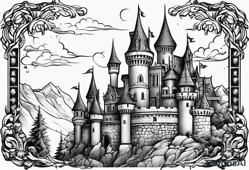 castle tattoo idea
