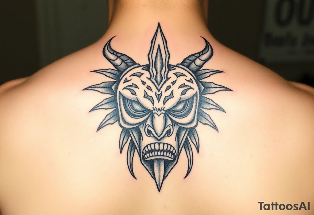 Zulu 
african mask tattoo idea