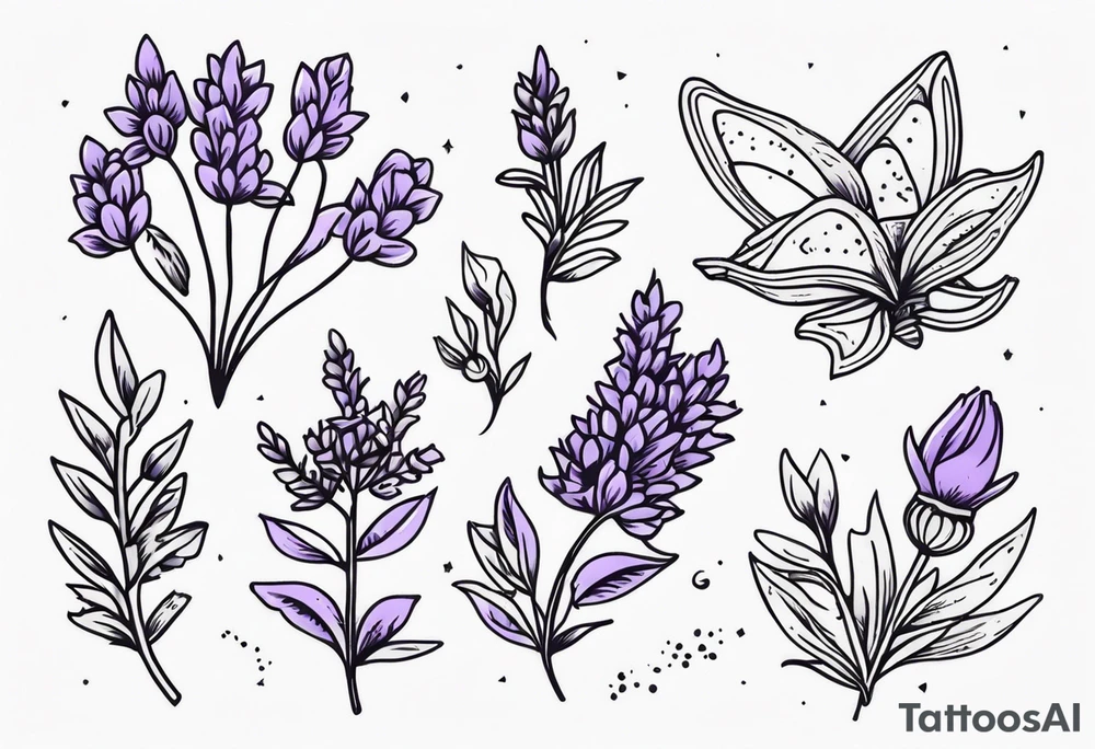 lavender tattoo idea