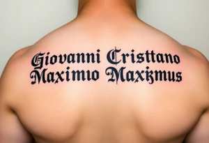 Giovanni Cristiano Maximus Turkaly tattoo idea
