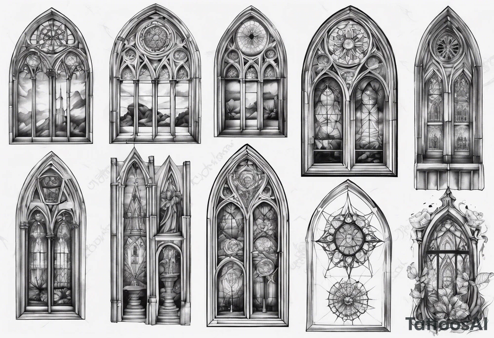 cathedral window tattoo idea