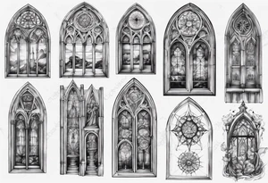 cathedral window tattoo idea