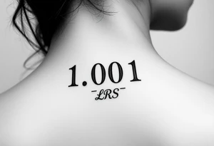 Roman numerals for 1,001 with the initials lrs tattoo idea