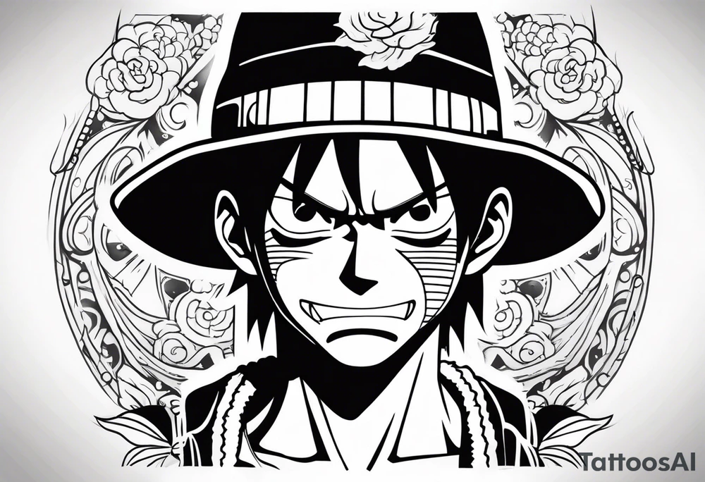 Once piece luffy tattoo idea