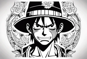 Once piece luffy tattoo idea