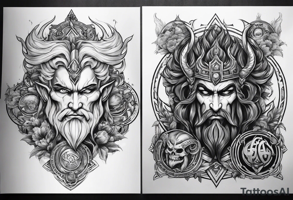 HADES and brother symbols tattoo idea