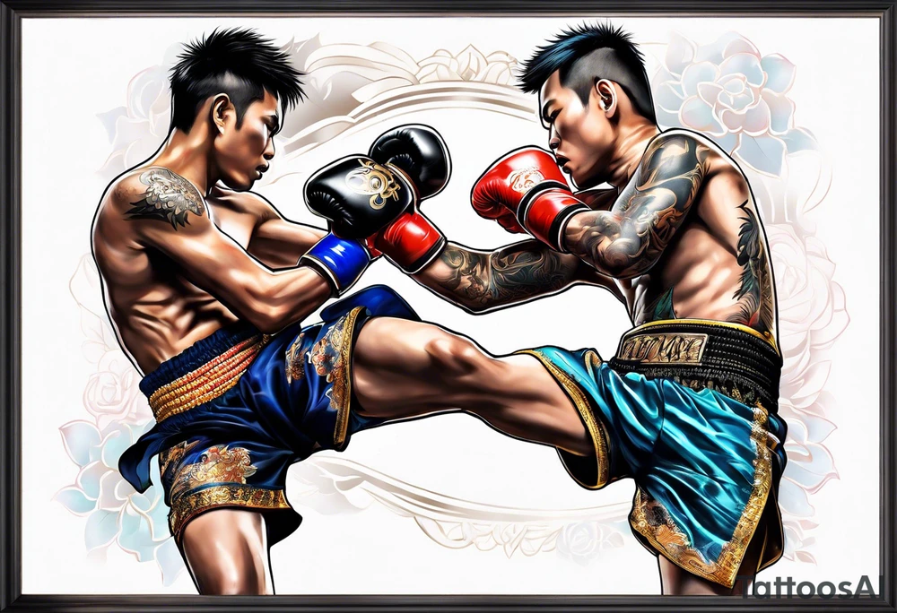 Muay Thai kick tattoo idea