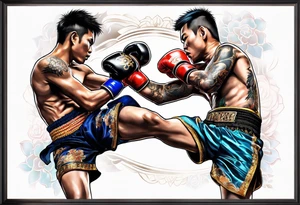 Muay Thai kick tattoo idea