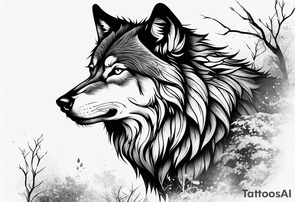 Wolf tattoo idea