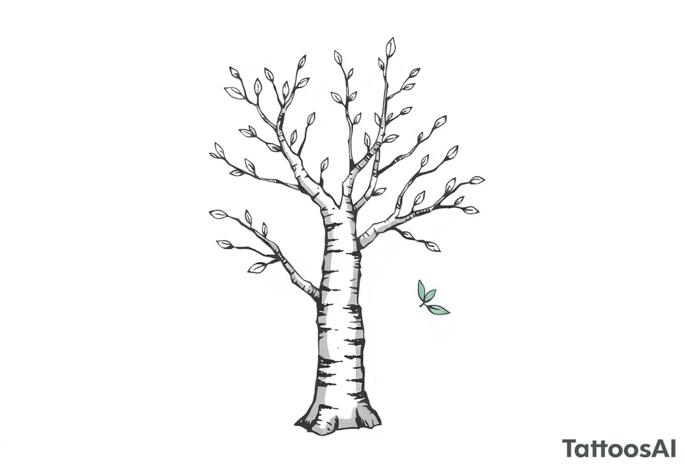 birch tree tattoo idea