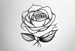 A rose in the form of the letter “Y” tattoo idea